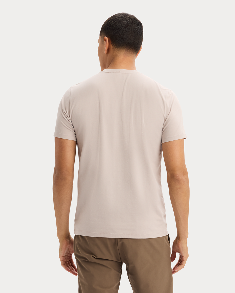 View of model wearing Ashes Of Roses Go Tee, Slim Fit.