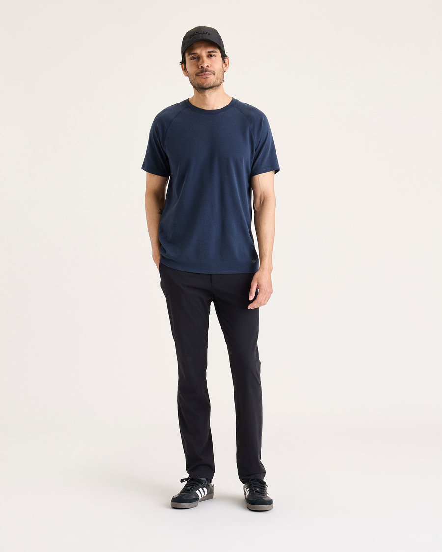 Front view of model wearing Beautiful Black Go Activeflex Chino, Skinny Fit.