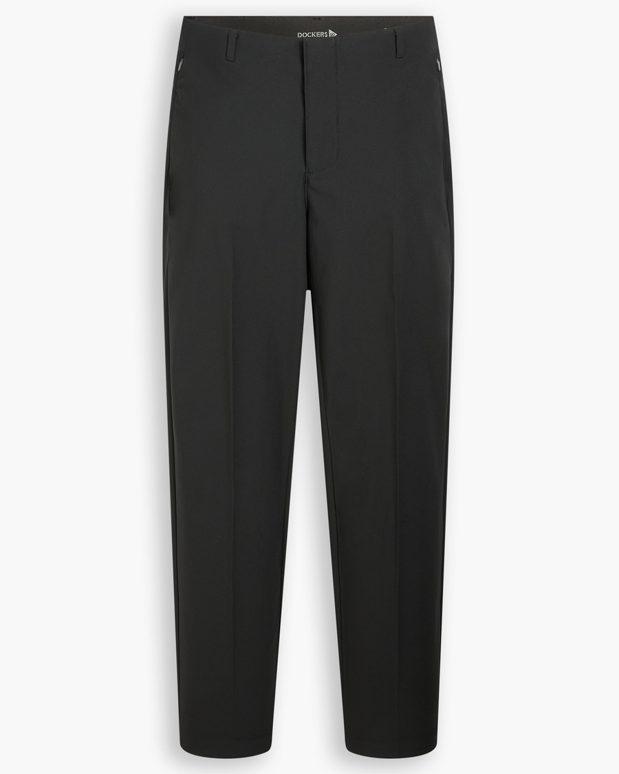 View of model wearing Beautiful Black Go Pant, Slim Fit with Airweave.