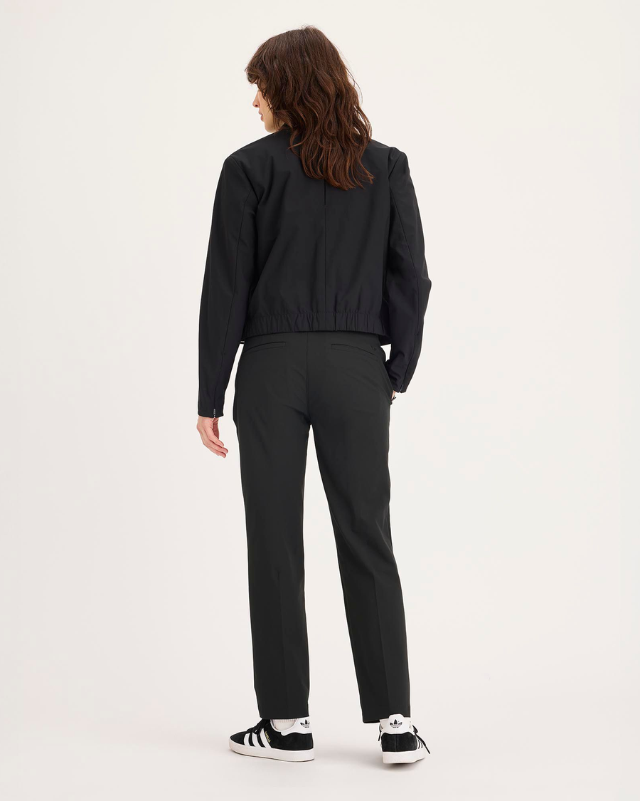 Back view of model wearing Beautiful Black Go Pant, Slim Fit with Airweave.