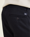 View of model wearing Beautiful Black Men's Skinny Fit Original Chino Pants.