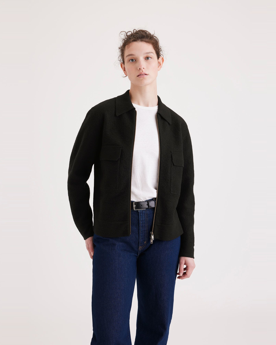 Women s Regular Fit Boiled Wool Jacket Dockers