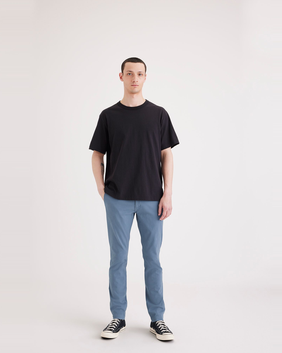 Front view of model wearing Bluefin Alpha Chino Pants, Skinny Fit.