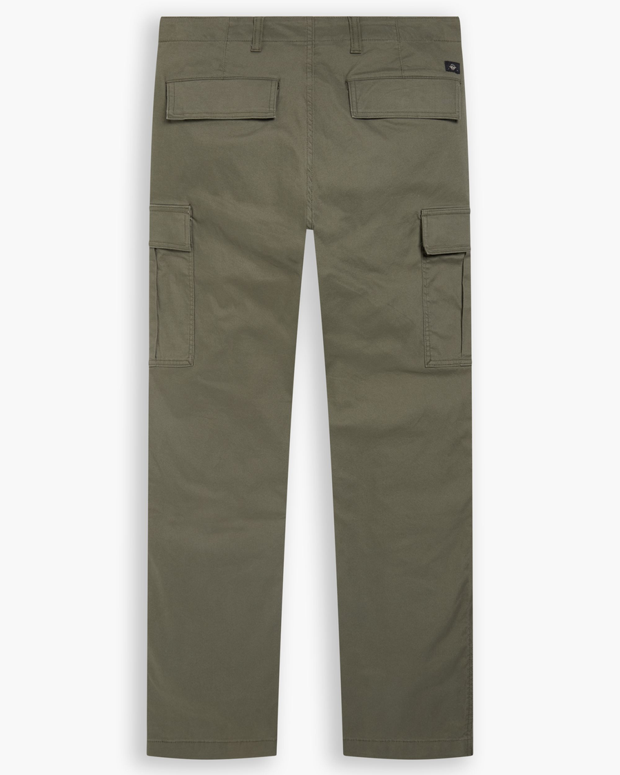 View of model wearing Camo Cargo Pants, Straight Fit.