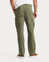 Back view of model wearing Camo Utility Cargo Pant, Straight Fit.