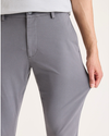 View of model wearing Car Park Grey Chino Go Activeflex, fit skinny.