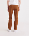 Back view of model wearing Caramel Café Crafted Khaki Pants, Slim Fit.