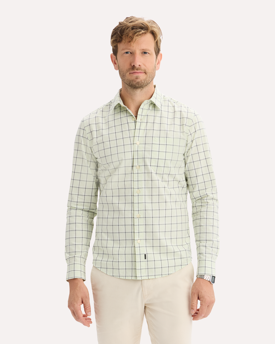 View of model wearing Chavala Waterlily Ultimate Shirt, Slim Fit.