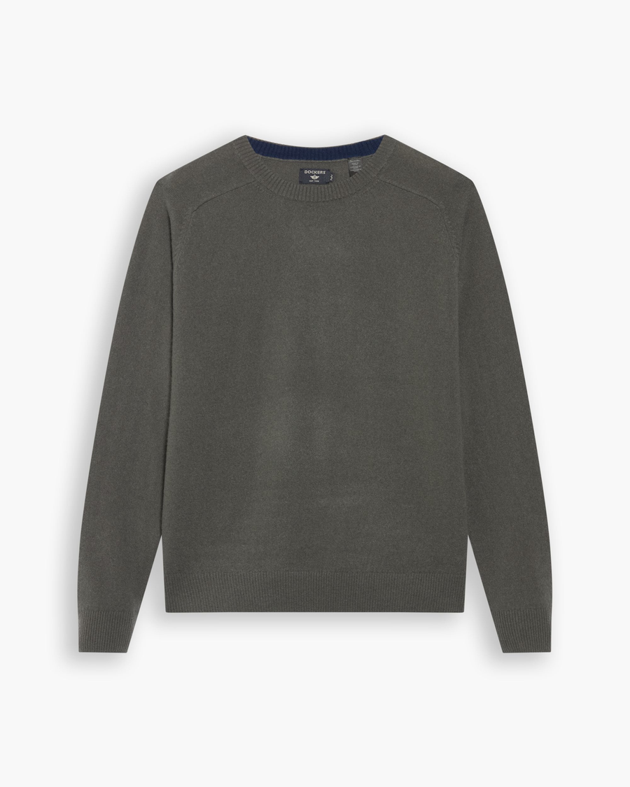 View of model wearing Chimera Crafted Cashmere Sweater, Regular Fit.