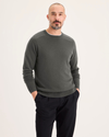 Front view of model wearing Chimera Crafted Cashmere Sweater, Regular Fit.