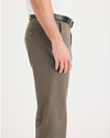 Side view of model wearing Chocolate Chip Crafted Khaki Pants, Slim Fit.