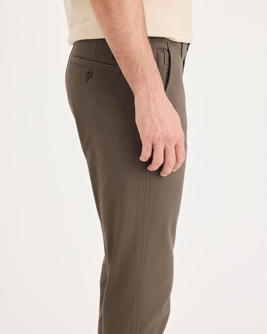 Side view of model wearing Chocolate Chip Ultimate Chino Pants with Smart 360 Flex™, Skinny Fit.