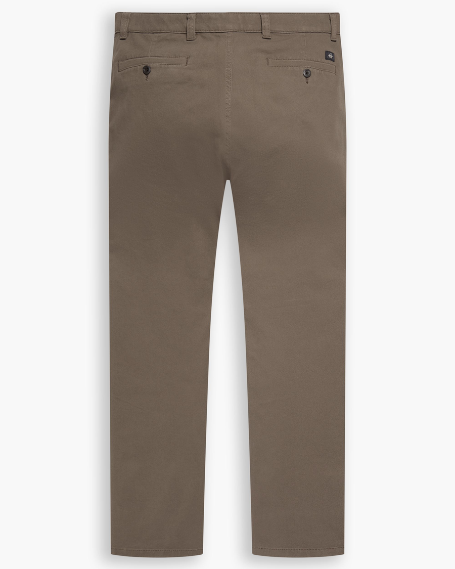 View of model wearing Chocolate Chip Ultimate Chinos, Slim Fit.