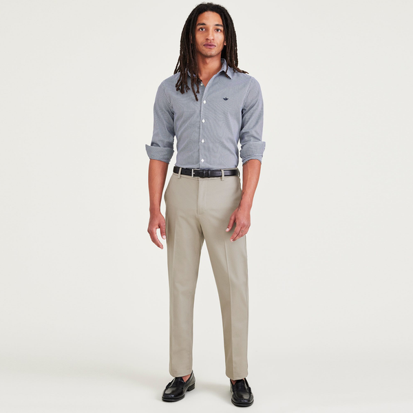 Signature Iron Free Khakis Creased Slim Fit Stain Defender®