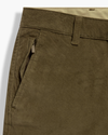 View of model wearing Dark Moss Ultimate Chino Pants with Smart 360 Flex™, Slim Fit.