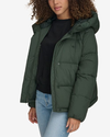 View of model wearing Deep Forest Women's Puffer Jacket.