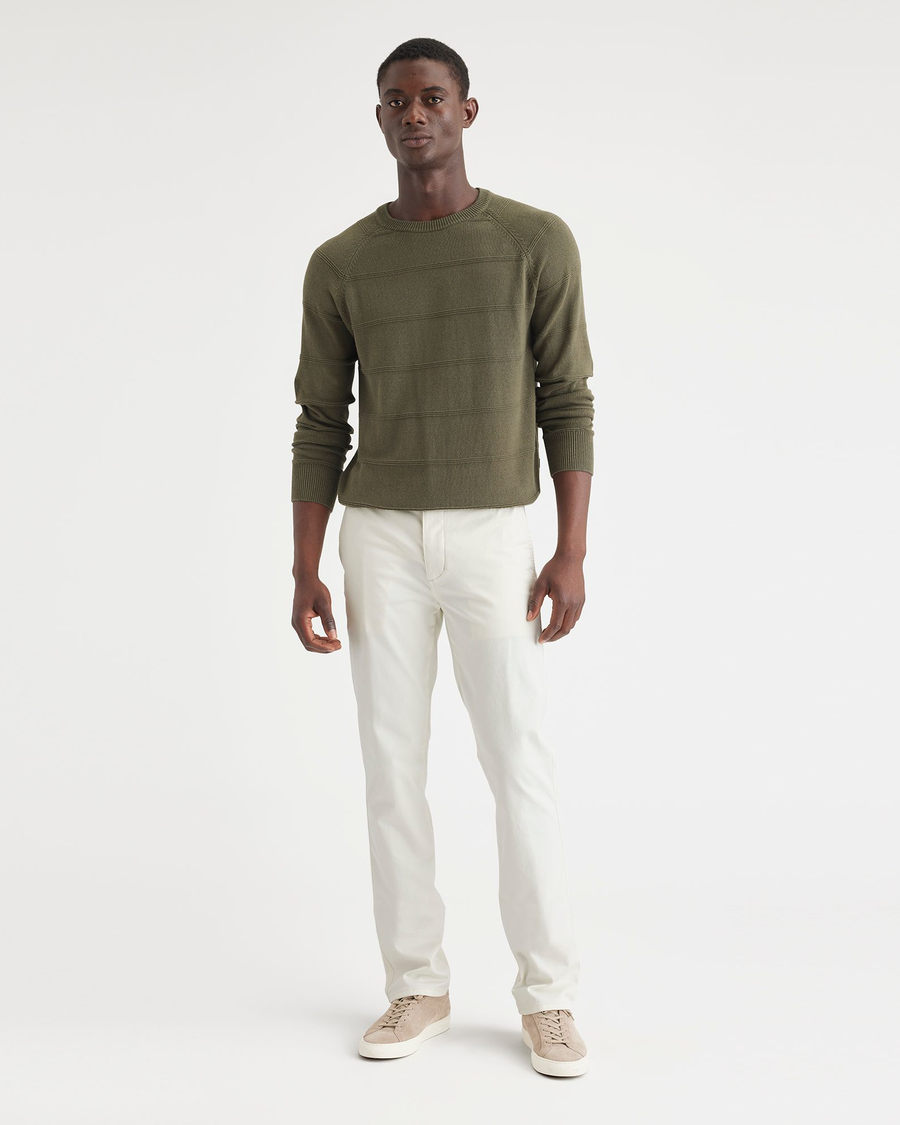 Front view of model wearing Egret Men's Slim Fit Original Chino Pants.