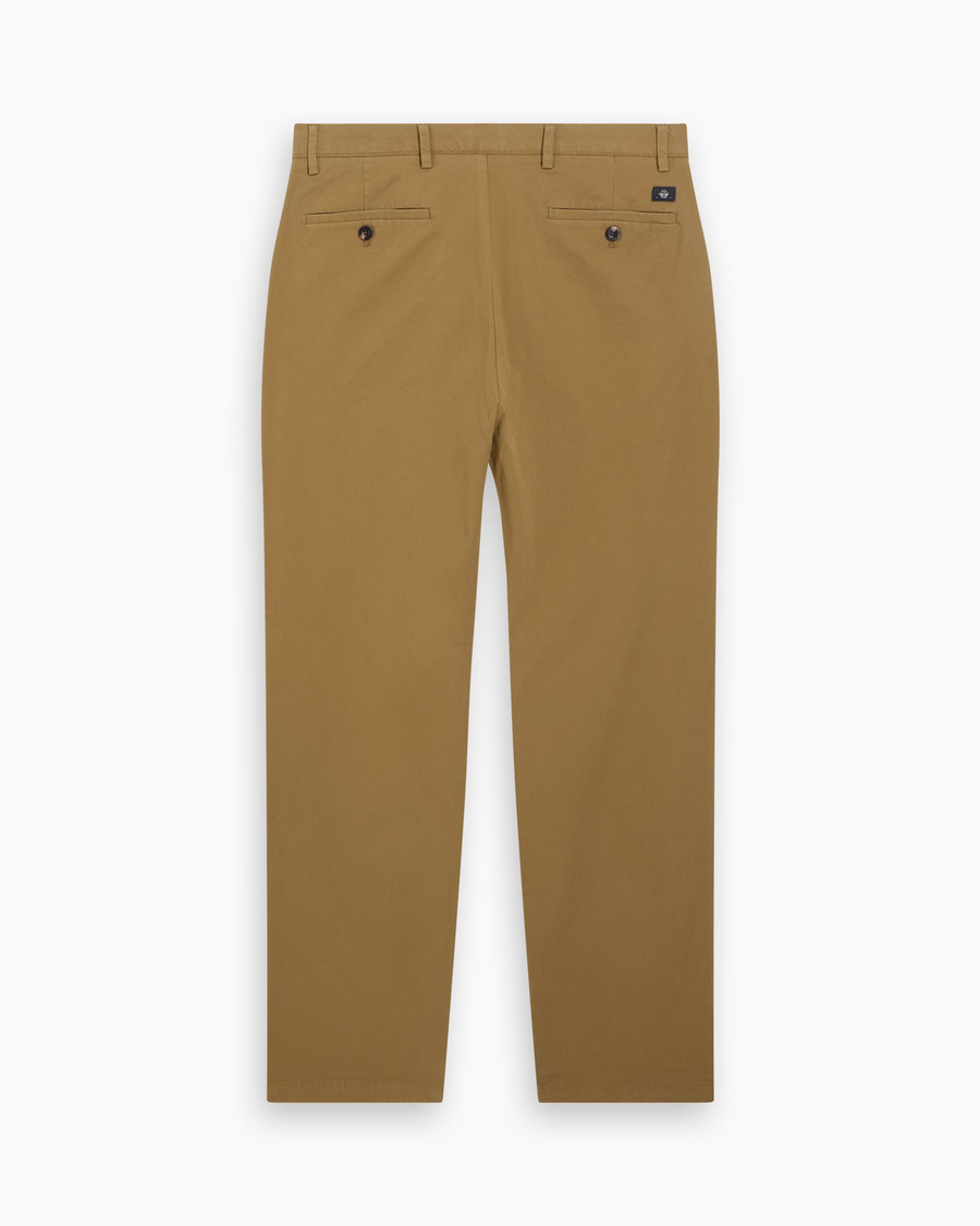 View of model wearing Ermine Crafted Khaki Pants, Slim Fit.