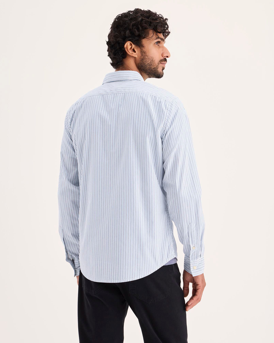 Back view of model wearing Erwin Ultimate Shirt, Slim Fit.