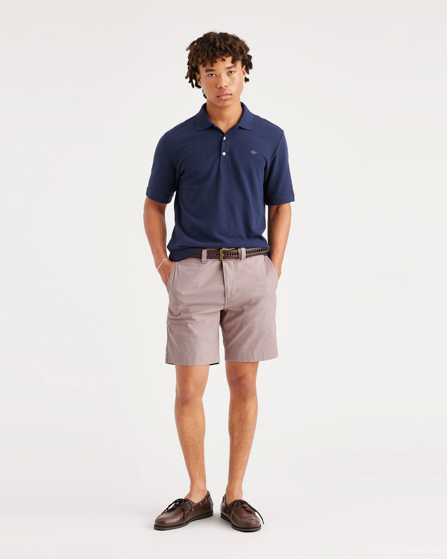 Front view of model wearing Fawn Men's Straight Fit California Shorts.