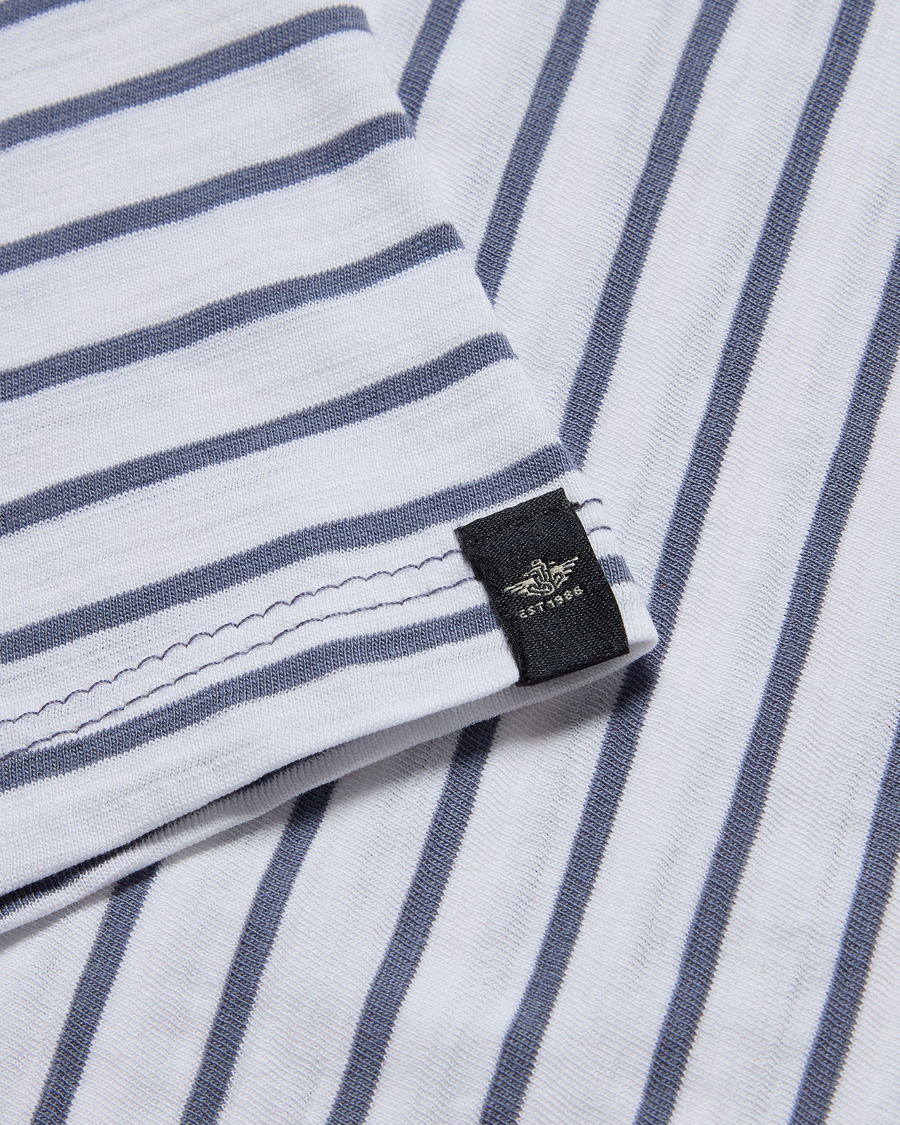 View of model wearing Folkstone Gray Favorite Tee Shirt, Slim Fit.