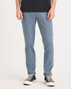 Front view of model wearing Folkstone Gray Ultimate Chino Pants with Smart 360 Flex™, Skinny Fit.