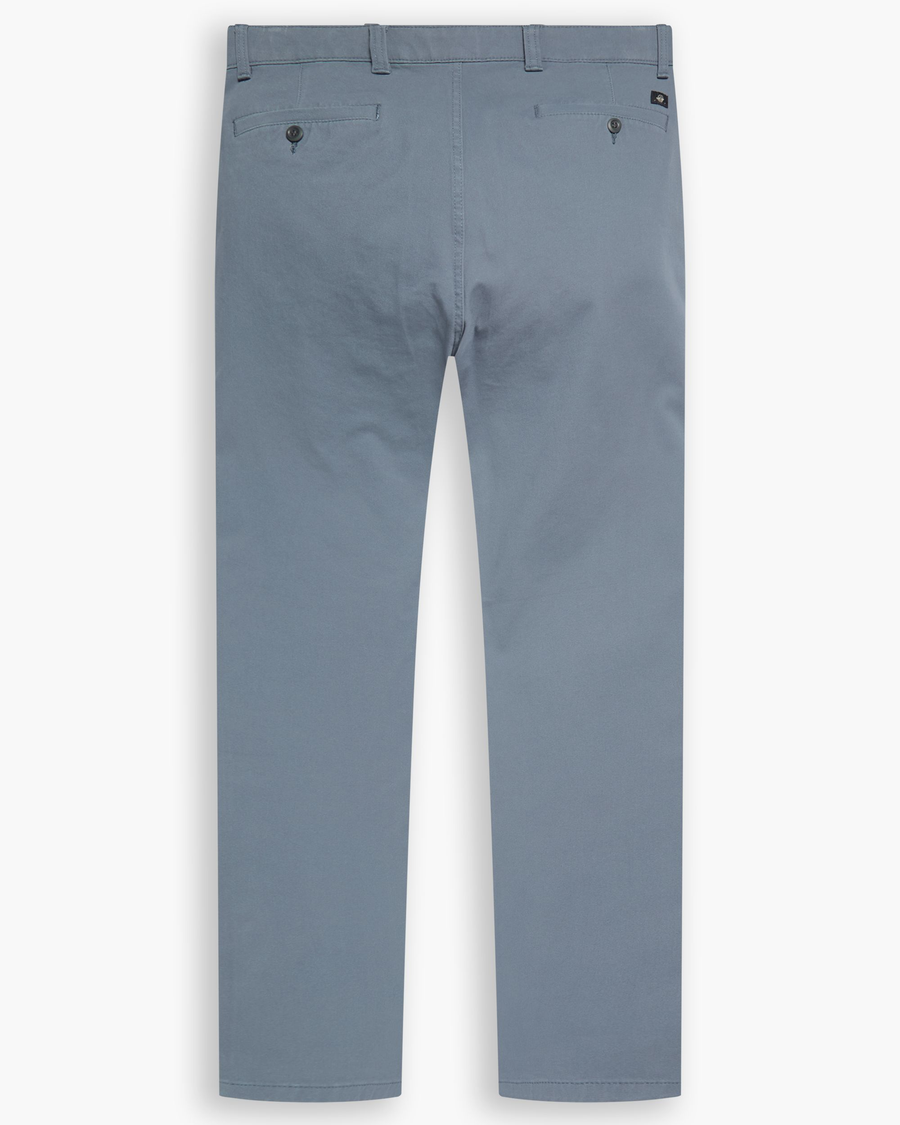 View of model wearing Folkstone Gray Ultimate Chino Pants with Smart 360 Flex™, Slim Fit.