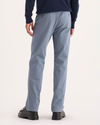 Back view of model wearing Folkstone Gray Ultimate Chino Pants with Smart 360 Flex™, Slim Fit.
