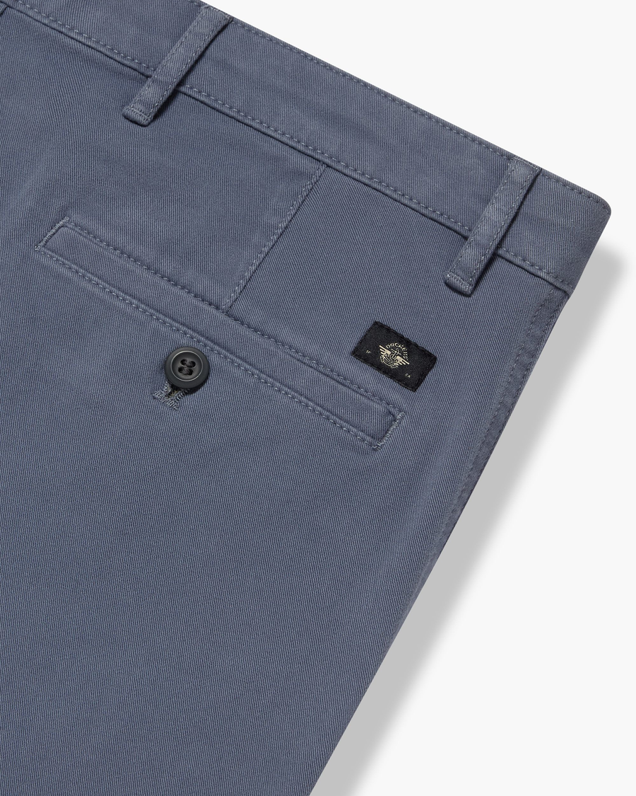 View of model wearing Folkstone Grey Essential Chino Pants, Slim Fit.