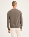 Back view of model wearing Fossil Men's Regular Fit Crewneck Sweater.