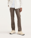 Front view of model wearing Fossil Men's Slim Fit Smart 360 Flex Ultimate Chino Pants.