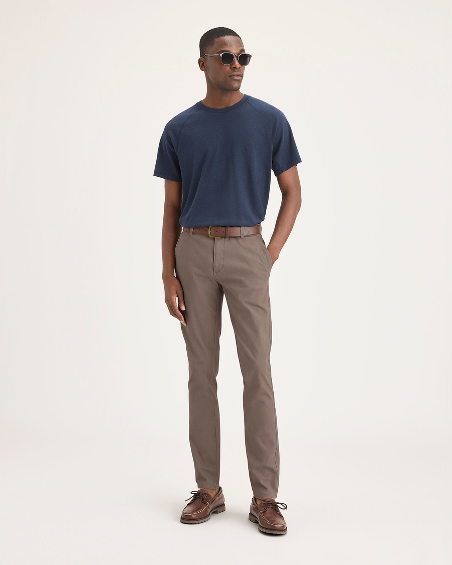 Front view of model wearing Fossil Men's Smart 360 Flex Ultimate Chino.