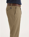 Side view of model wearing Harvest Gold Men's Slim Fit Smart 360 Flex Ultimate Chino Pants.