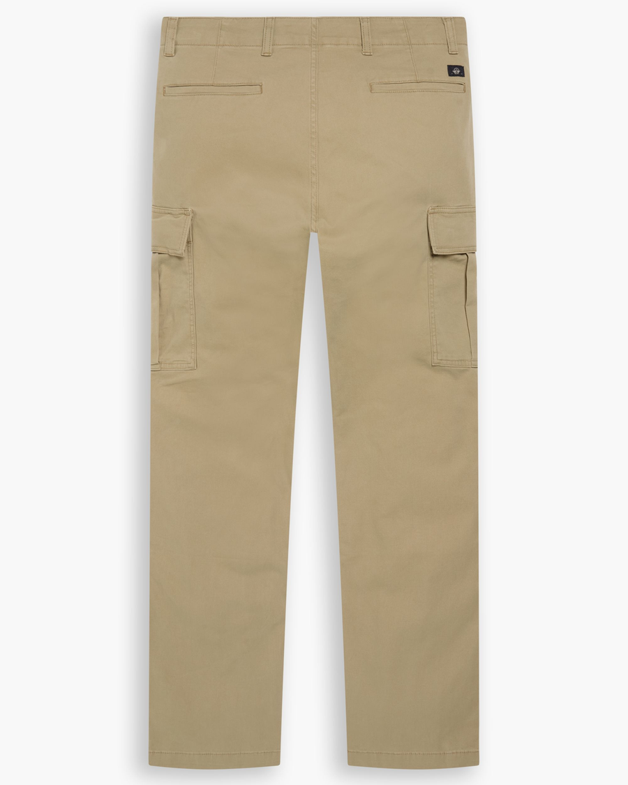 View of model wearing Harvest Gold Utility Cargo Pant, Straight Fit.