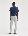 Back view of model wearing High-Rise Crafted Khaki Pants, Slim Fit.