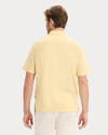 Back view of model wearing Italian Straw Camp Shirt, Regular Fit.