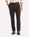 View of model wearing Licorice Crafted Khaki Pants, Slim Fit.