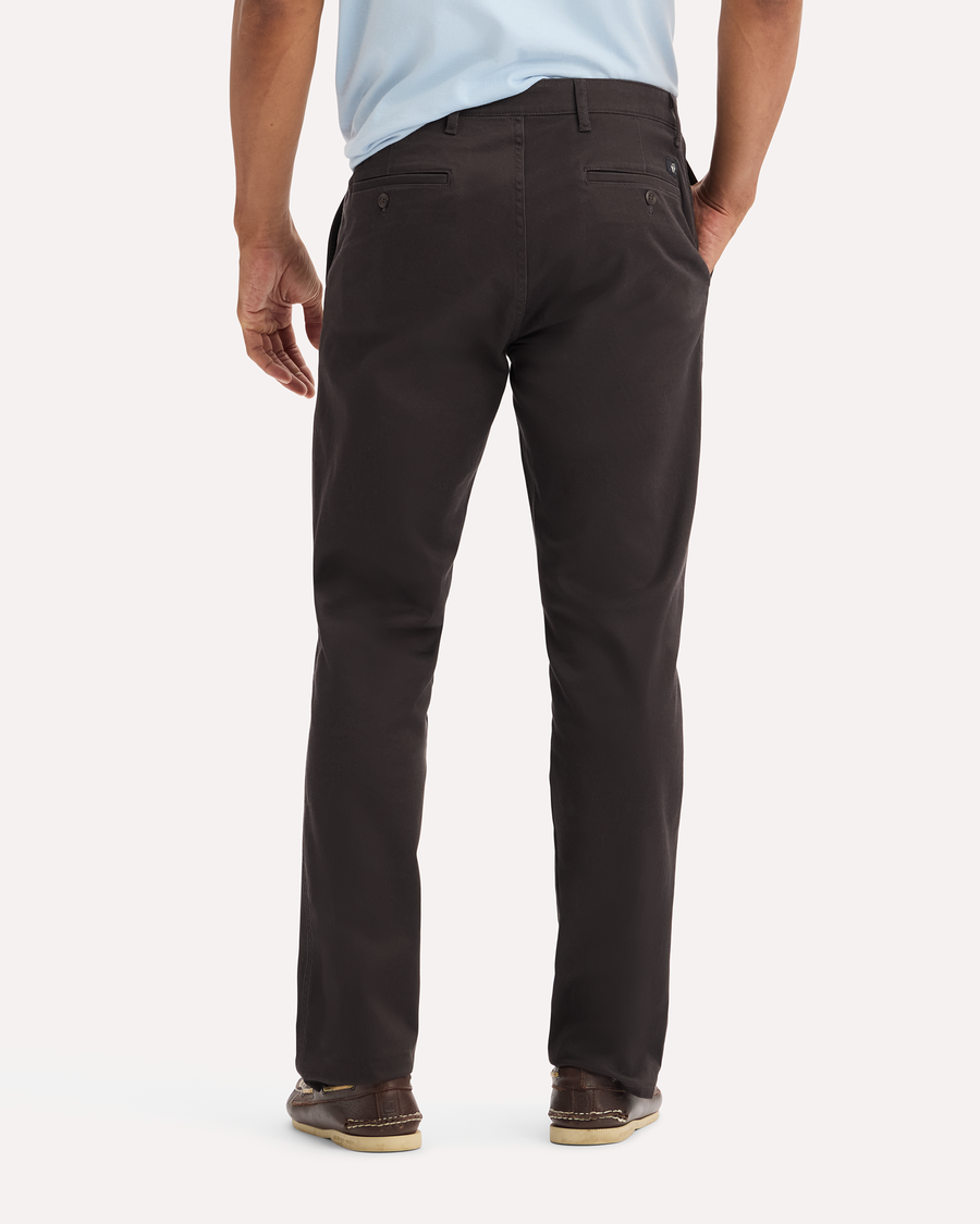 View of model wearing Licorice Original Chino Pants, Slim Fit.