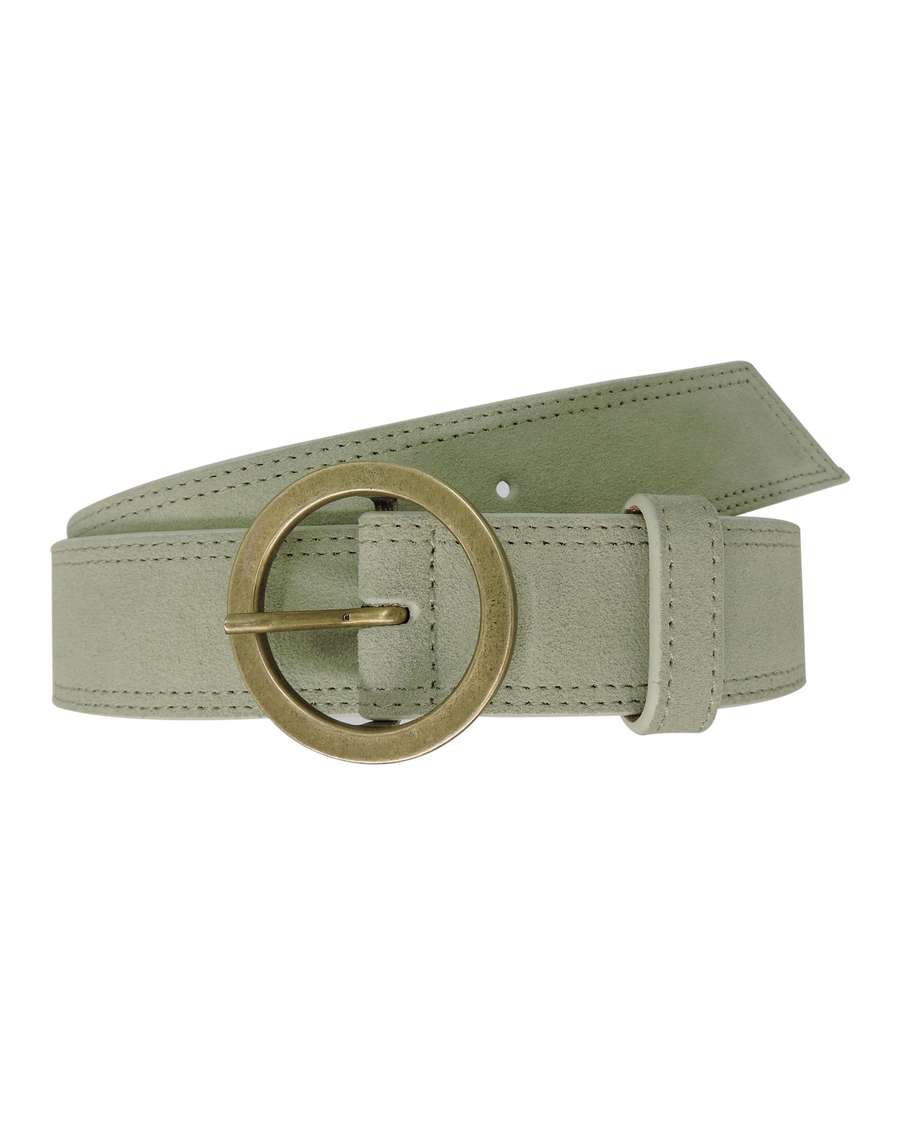 Front view of  Lint Women's Casual Suede Belt.