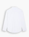 View of model wearing Lucent White Go Shirt Long Sleeve, Regular Fit.