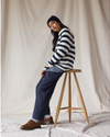 Front view of model wearing Mariner Navy Dockers® x Transnomadica Mariner Sweater.