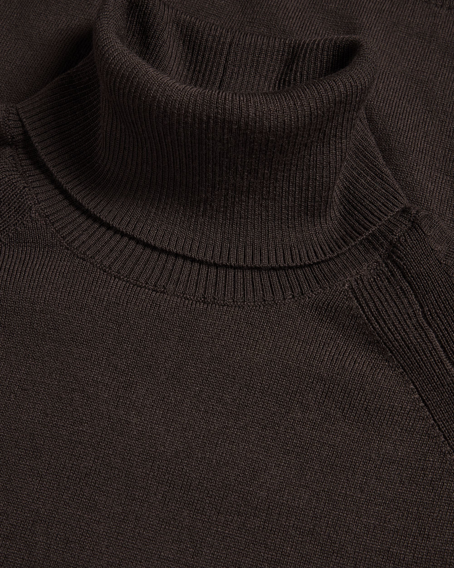 View of model wearing Mole Turtleneck Sweater, Regular Fit.