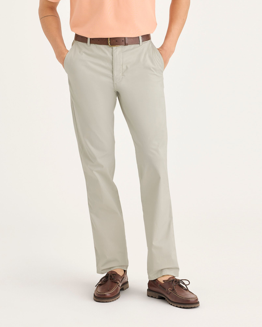 Front view of model wearing Moonstruck Men's Slim Fit Original Chino Pants.