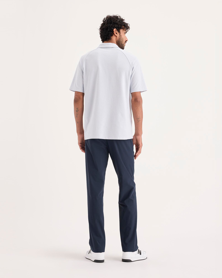 Back view of model wearing Navy Blazer Go Chino, Slim Fit with Airweave.