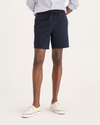 Front view of model wearing Navy Blazer Men's Straight Fit Ultimate Pull-On Short.