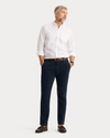 View of model wearing Navy Blazer Original Chino Pants, Slim Fit.