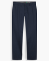 View of model wearing Navy Blazer Signature Iron Free Khakis, Skinny Fit with Stain Defender®.