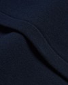View of model wearing Navy Blazer Sweater Polo, Relaxed Fit.