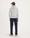 Back view of model wearing Navy Go Airweave Chino, Straight Fit.