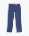 View of model wearing Ocean Blue Crafted Khaki Pants, Slim Fit.
